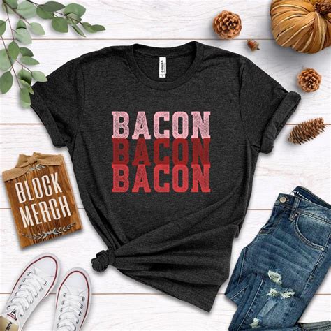Bacon Repeat Shirt Tank Top Hoodie Bacon Lover Shirt Etsy