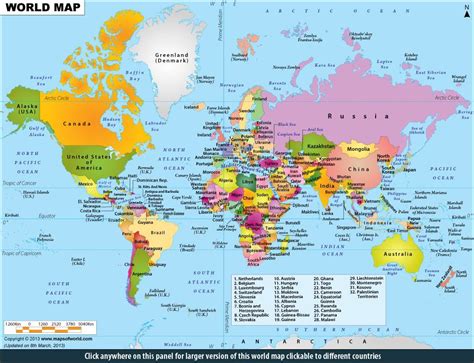 World Map Clickable To The All Countries Map Of The World From Maps Of