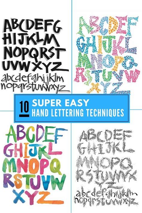 10 Super Easy Hand Lettering Techniques With An Artful Spin Lettering