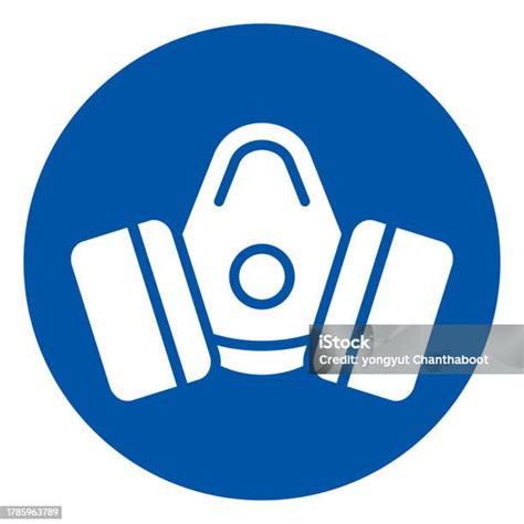 Wear Respirator Symbol Signvector Illustration Isolated On White