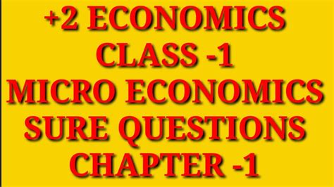 2 Economics Class Micro Economics Class Micro Chapter 1 Sure