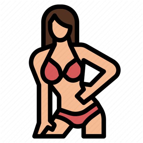 bikini fashion female style swimsuit icon download on iconfinder