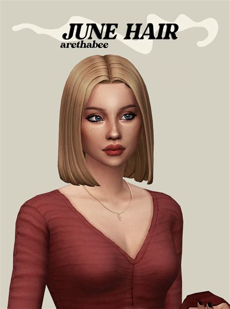 June Hair Aretha On Patreon Sims 4 Sims Hair Sims