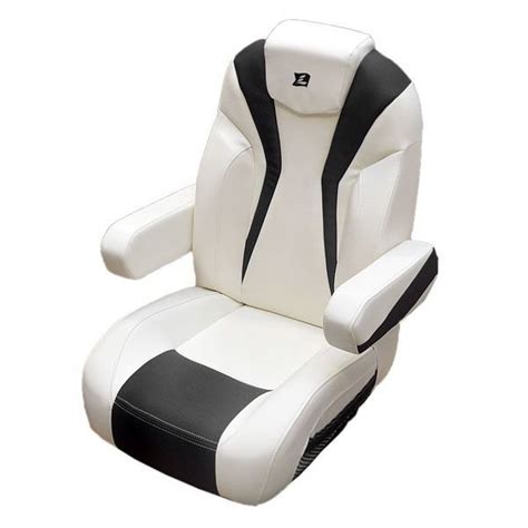 Captain's chairs are usually designed for center console or flybridge use. Larson 15 LXI White / Carbon Reclining Boat Captains Seat ...