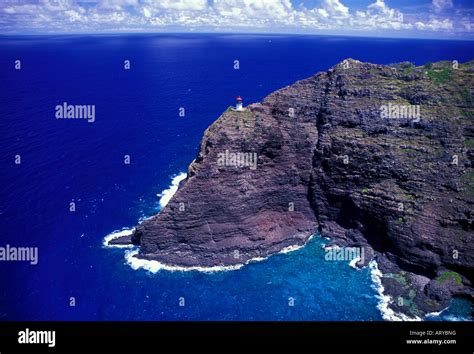 Aerial View Of Makapuu Point And Makapuu Lighthouse Located Along