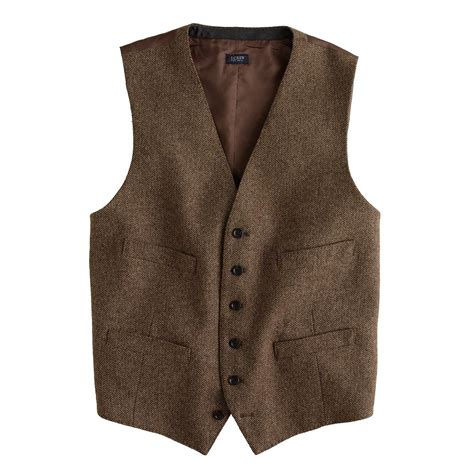 Ludlow Vest In Harvest Herringbone English Wool Men Vests Jcrew