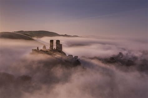 Corfe Castle Misty Morning St Ives Photographic Club
