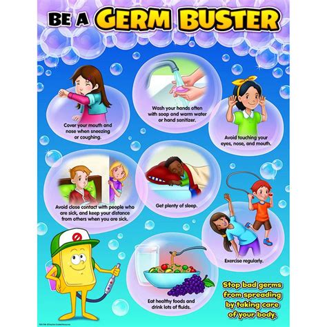 Be A Germ Buster Chart Healthy Habits Preschool Germs Preschool