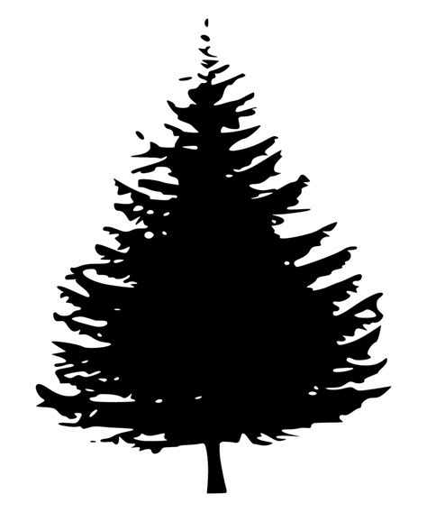 Pine Tree Clip Art Black And White Png