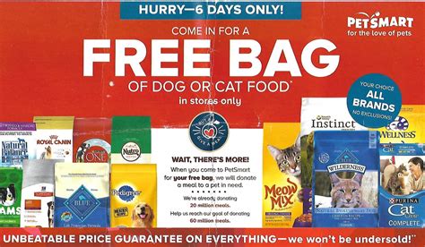 25% off select canidae dog food, 7 & 25 lb bags. Kansas City Couponing: FREE DOG OR CAT FOOD AT PETSMART