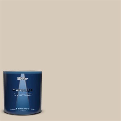 Behr Marquee 1 Qt N230 2 Old Map Satin Enamel Interior Paint And Primer