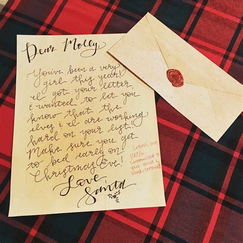 Custom Handwritten Letter From Santa Etsy