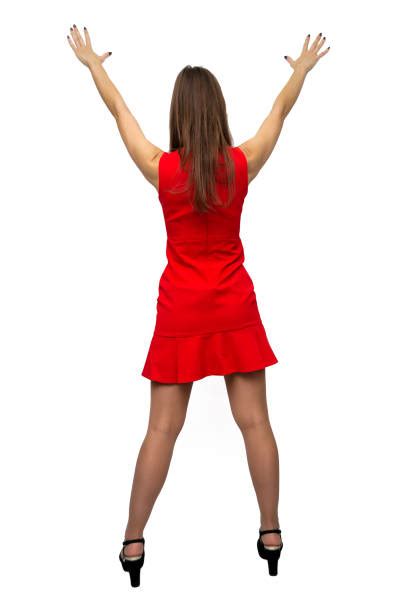 Woman Red Dress Back Stock Photos Pictures And Royalty Free Images Istock