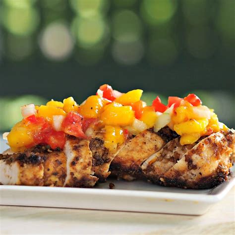 Mix well and let sit for 30 minutes to let flavors blend. Molasses Dipped Chicken with Mango Salsa makes you feel ...