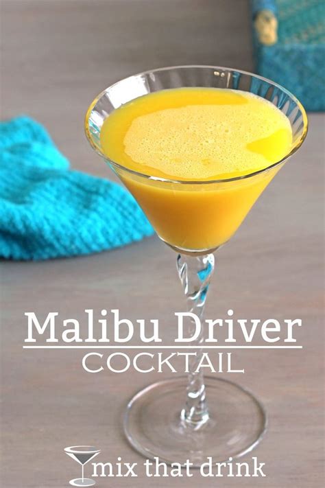 Be mindful that malibu black will add a darker side to any cocktail that calls for coconut rum. Malibu Driver drink recipe (With images) | Cocktails with ...