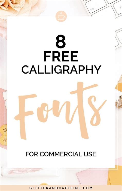 Calligraphy Fonts Free For Commercial Use Glitter And Caffeine Free
