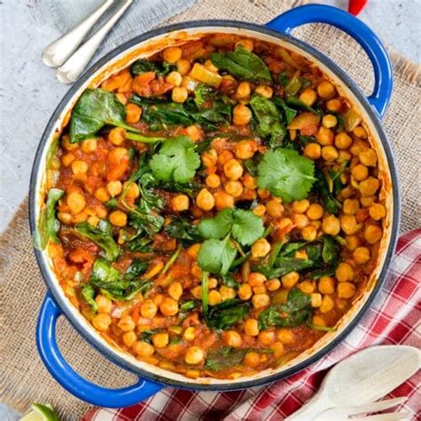 Chole Indian Chickpea Curry With Tomato And Spinach Fuss Free Flavours