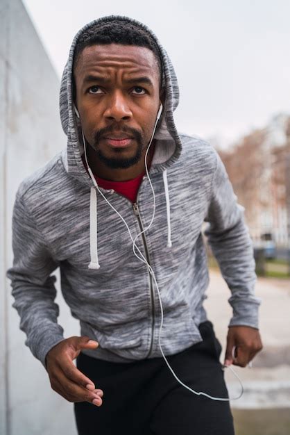 Premium Photo Portrait Of Fitness Man Running