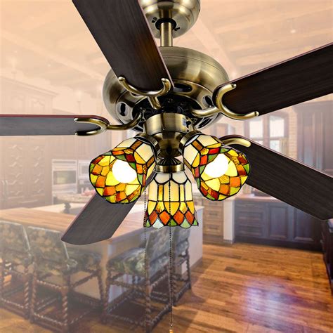 It eliminates the traditional exposed blades of a typical ceiling fan and puts the fan itself behind a grill within a circle of. Decorative Super Quiet Ceiling Fan 4213 Church Red Shades Pull Chain Control ceiling fan light ...