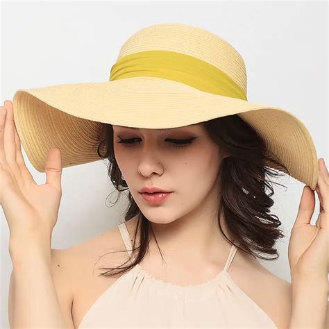 2017 New Big Hat Women Summer Sun Hat Cap Travel Beach Hat A Cool