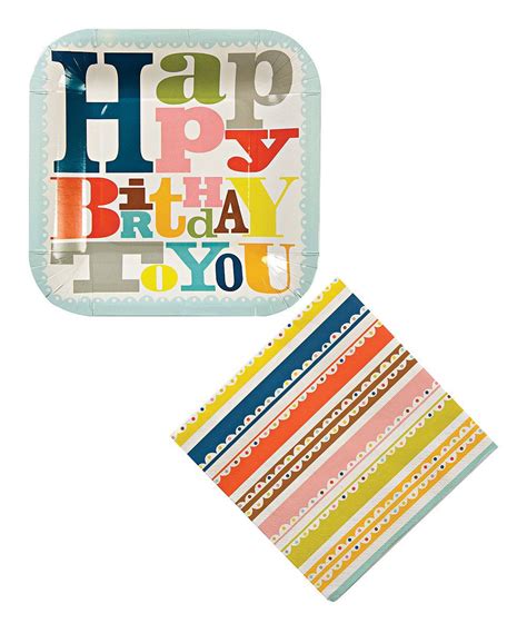 Happy Birthday Napkin And Plate Set By Meri Meri On Zulily Happy