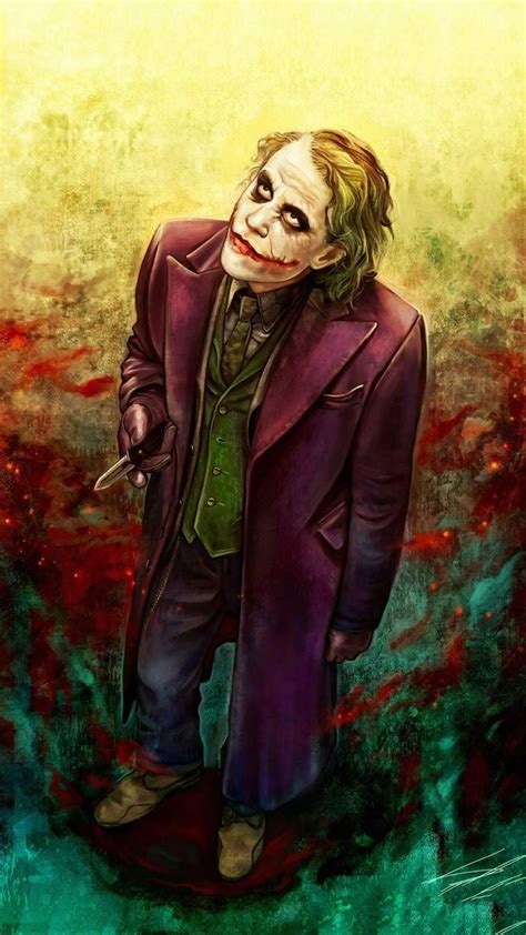 Joker Heath Ledger Art iPhone Wallpaper | Joker heath, Joker art, Joker