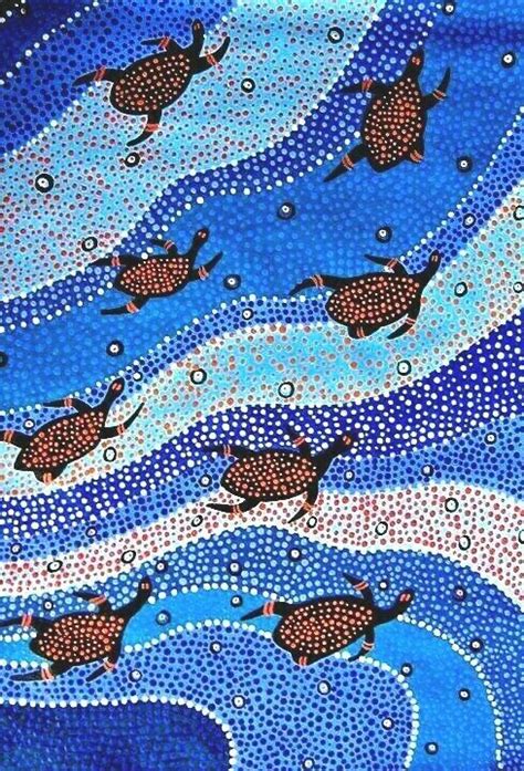New Stunning Aboriginal Art On Canvas Celestial Turtles Great T