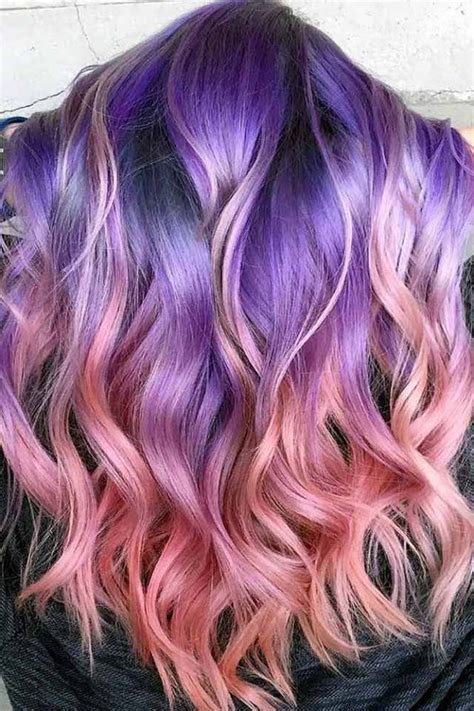 Brunette To Lavender Hair Color Fashion Style