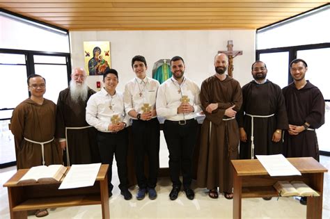 Five New Postulants Capuchin Franciscan Friars Australia