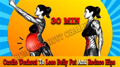 30 Minute Cardio Workout To Lose Belly Fat And Reduce Hips 🔥exercise To