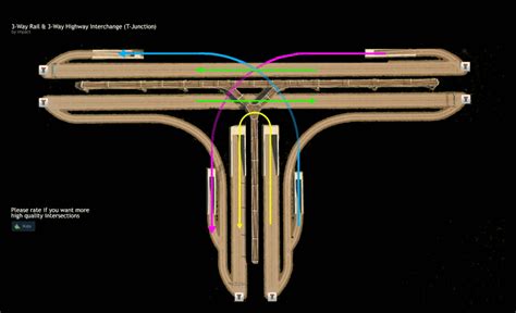 3 Way Rail And 3 Way Highway T Junction Cities Skylines Mod Download