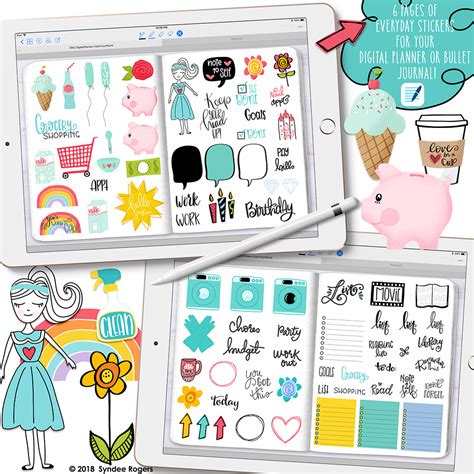 From the bottom of the screen, swipe your finger towards the top of the screen drag the stickers from the folder towards the goodnotes app. Digital scrapbooking kit Everyday Digital Stickers for ...