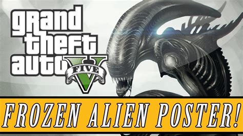Grand Theft Auto 5 Secret Frozen Alien Poster Easter Egg Gta 5