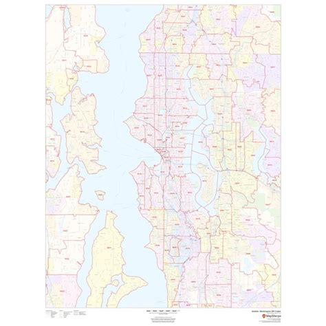 Seattle Washington Zip Codes Map Stanfords