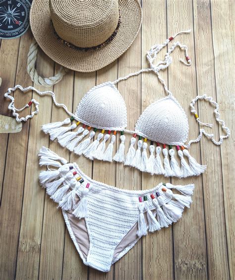 handmade crocheted bikini soft cotton yarn crochet bikini 2019 beach bikini swimwear women