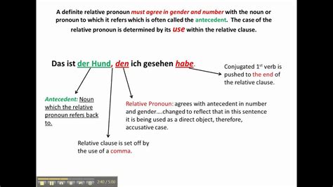 Ordine Dei Complementi In Tedesco - Relative Clauses German / (Relative Pronouns and Relative Clauses in