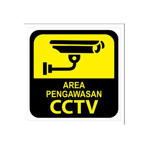Jual Stiker Vinyl Area Pengawasan Cctv X Cm Sign K Shopee Indonesia