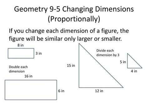Ppt Geometry 9 5 Changing Dimensions Proportionally Powerpoint