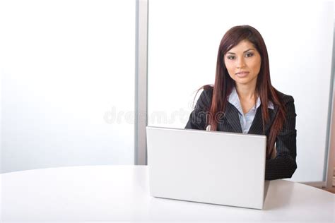 Business Woman On Laptop Stock Image Image Of Laptop 9616073