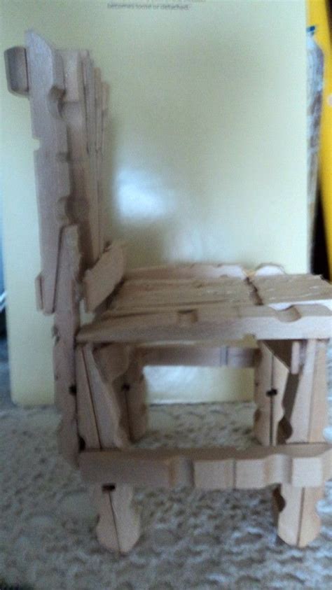 Making A Clothes Pin Chair Wooden Clothespin Crafts Clothes Pins