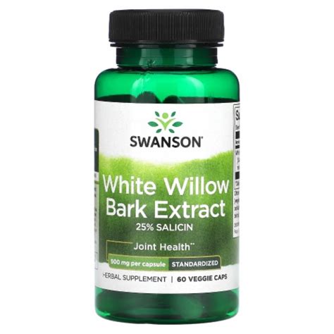 Swanson White Willow Bark Extract Mg Veggie Caps Count