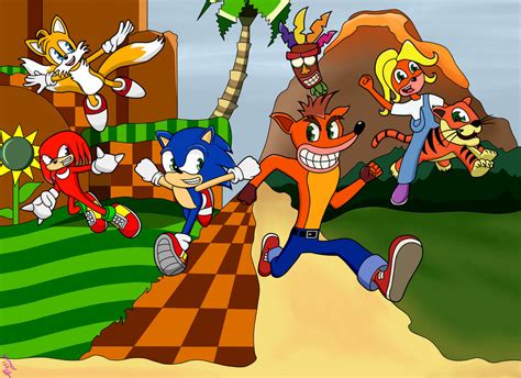 Crash Bandicoot And Sonic The Hedgehog Crossover By Igronavt360 On