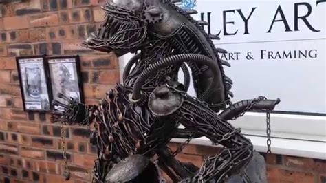 Steampunk Aliens Predator And Terminator Scrap Metal Sculptures
