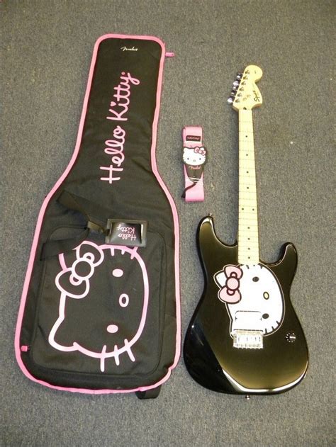 Fender Hello Kitty Stratocaster Guitar Hello Kitty Guitar Hello Kitty Hello Kitty Pictures