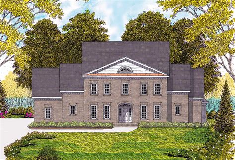 Larger than other colonial house plans, georgian homes are most suited for generous lots. Simple 2-Story Georgian Home Plan with 5 Beds - 9380EL ...