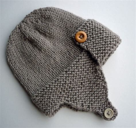 Baby Aviator Hat Knitting Pattern Regan Etsy Hat Knitting Patterns