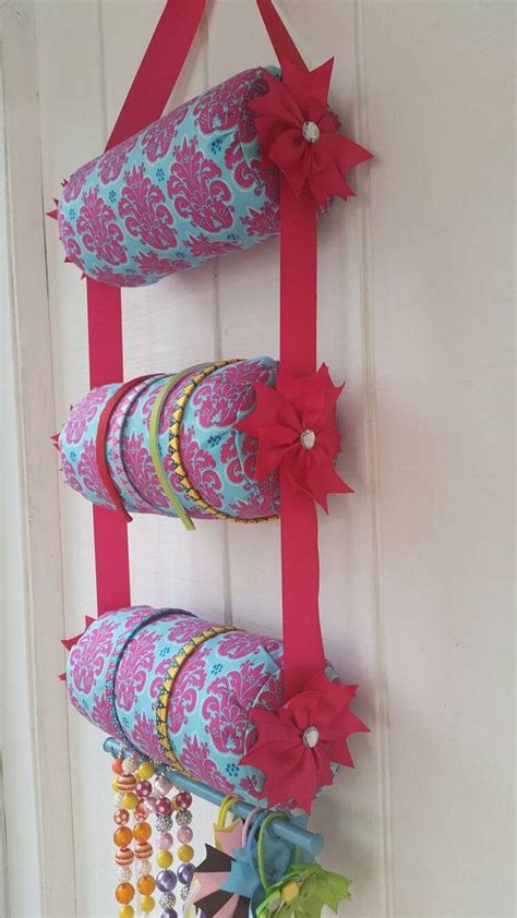 How to make a head band holder for your girls. Head band holder or headband and cheers bow by ...
