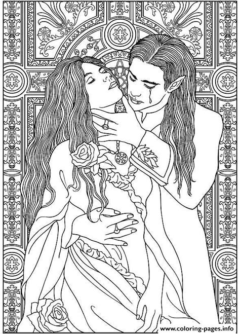 Adult Vampire Coloring Pages Printable