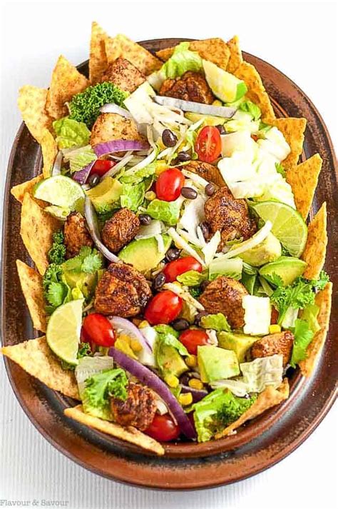 Skinny Chopped Chicken Taco Salad Flavour And Savour