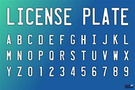 License Plate Font Dave Hansen Fontspace